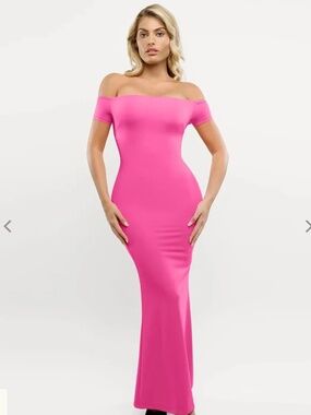Popilush Shaping Pink Maxi Dress